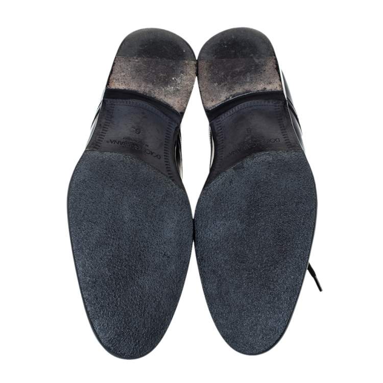 Pre Owned Dolce & Gabbana Black Leather Derby Size 40