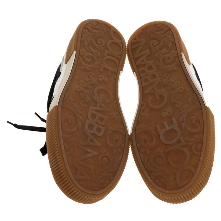 Pre Owned Dolce & Gabbana Multicolor Leather And Suede Miami Low Top Sneakers Size 44