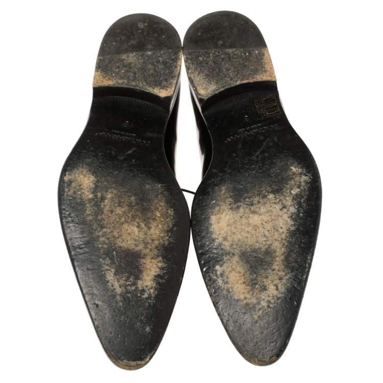 Pre Owned Dolce & Gabbana Black Leather Brogue Derby Size 42