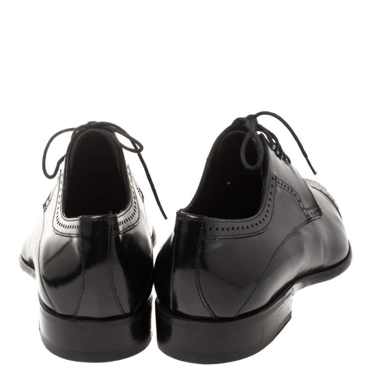 Pre Owned Dolce & Gabbana Black Leather Brogue Derby Size 42