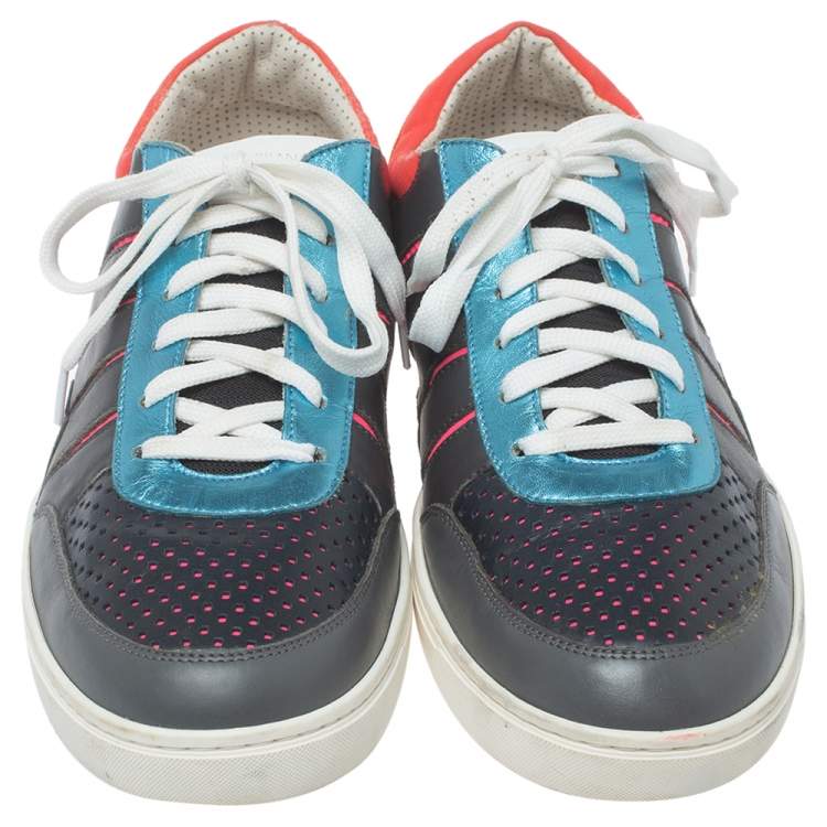 Pre Owned Dolce & Gabbana Multicolor Leather And Nylon Nigeria Sneakers Size 45