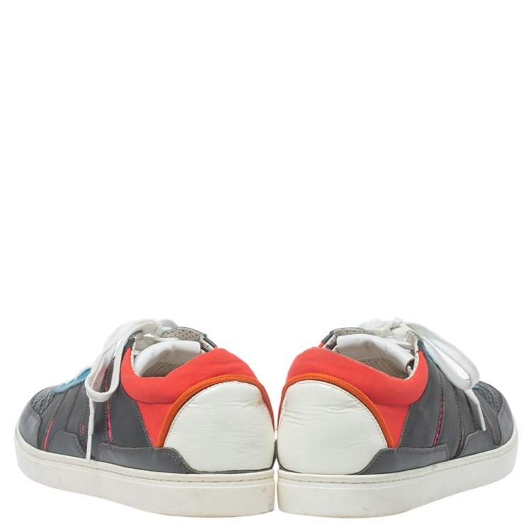 Pre Owned Dolce & Gabbana Multicolor Leather And Nylon Nigeria Sneakers Size 45