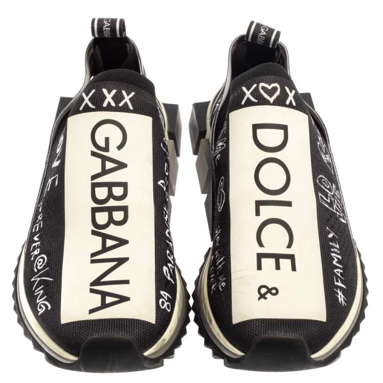 dolce & gabbana sneakers in sorrento graffiti print