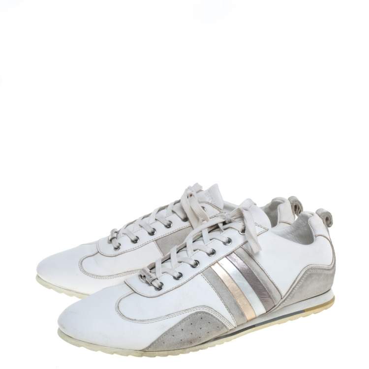 Pre Owned Dolce & Gabbana White Leather Logo Sneakers Size 43.5