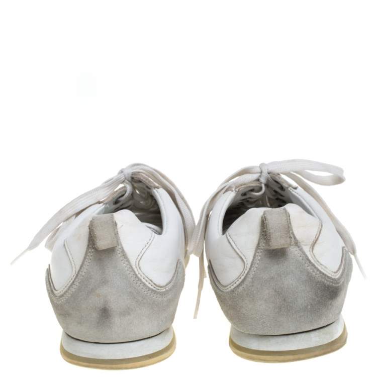 Pre Owned Dolce & Gabbana White Leather Logo Sneakers Size 43.5