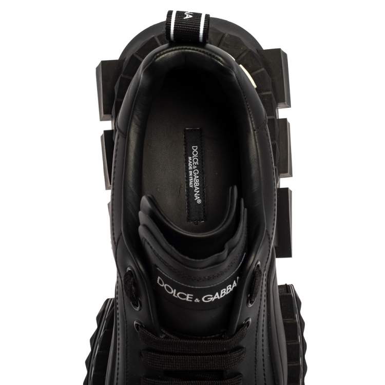 Pre Owned Dolce & Gabbana Black Leather Super King Sneakers Size 42