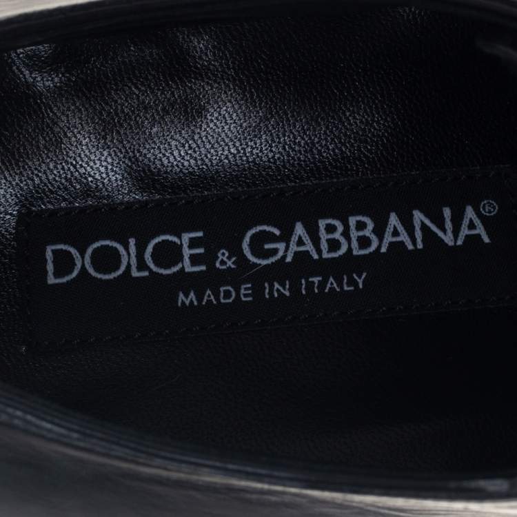 Pre Owned Dolce & Gabbana Two Tone Leather Lace Up Derby Size 42.5