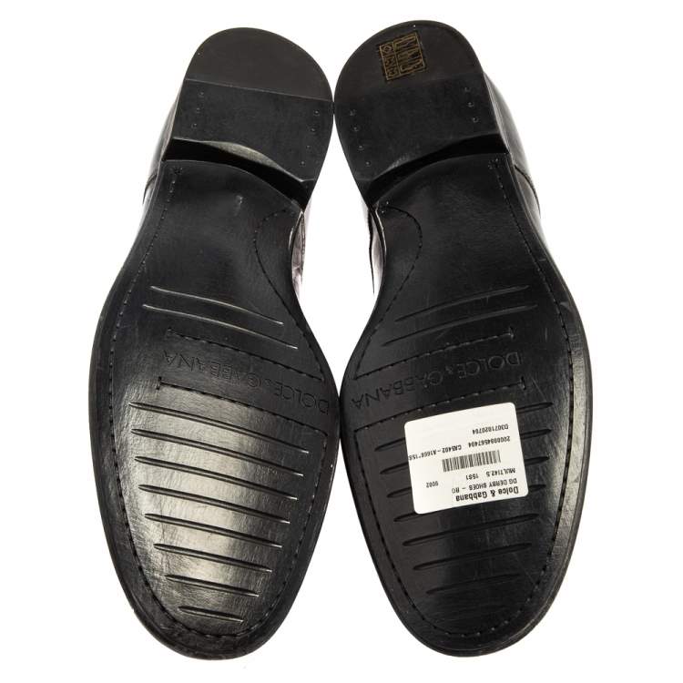 Pre Owned Dolce & Gabbana Two Tone Leather Lace Up Derby Size 42.5