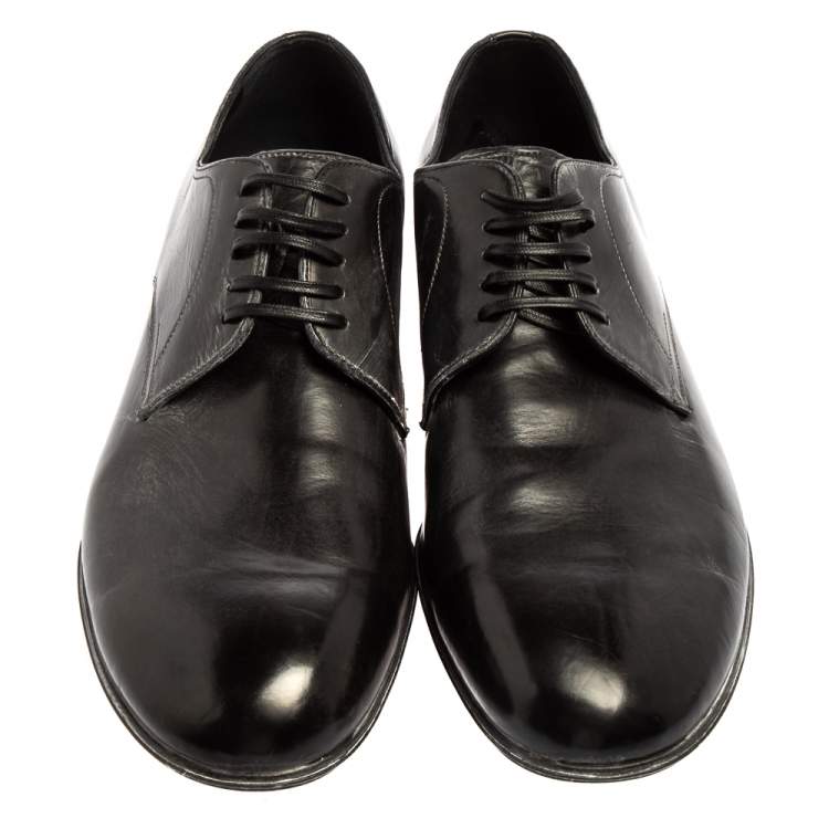 Pre Owned Dolce & Gabbana Two Tone Leather Lace Up Derby Size 42.5