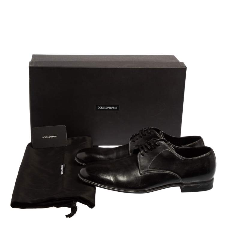 Pre Owned Dolce & Gabbana Two Tone Leather Lace Up Derby Size 42.5
