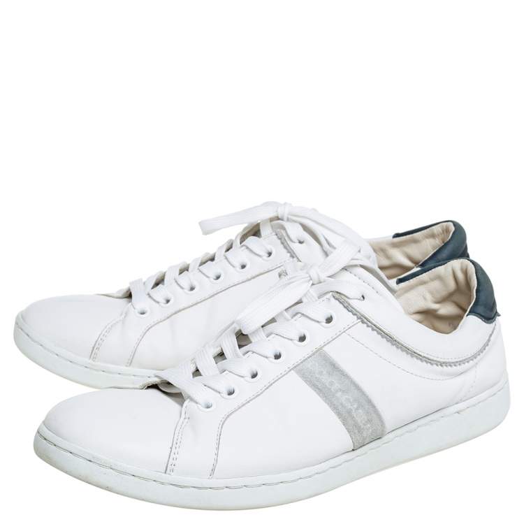 مملوكة مسبقًا Dolce & Gabbana White Leather Low Top Sneakers Size 41