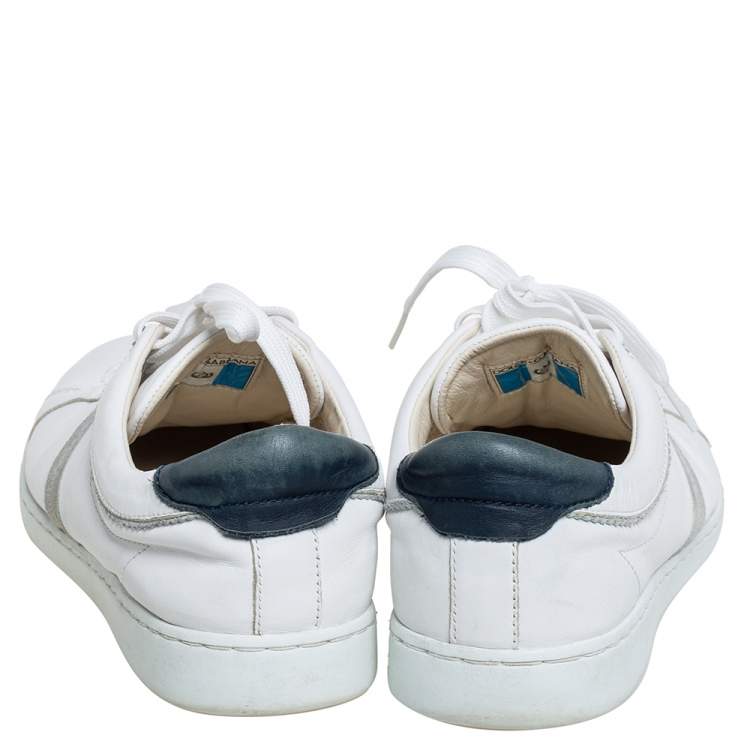 مملوكة مسبقًا Dolce & Gabbana White Leather Low Top Sneakers Size 41
