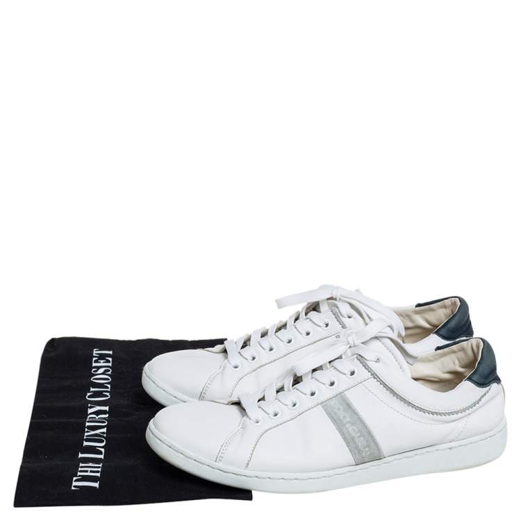 مملوكة مسبقًا Dolce & Gabbana White Leather Low Top Sneakers Size 41