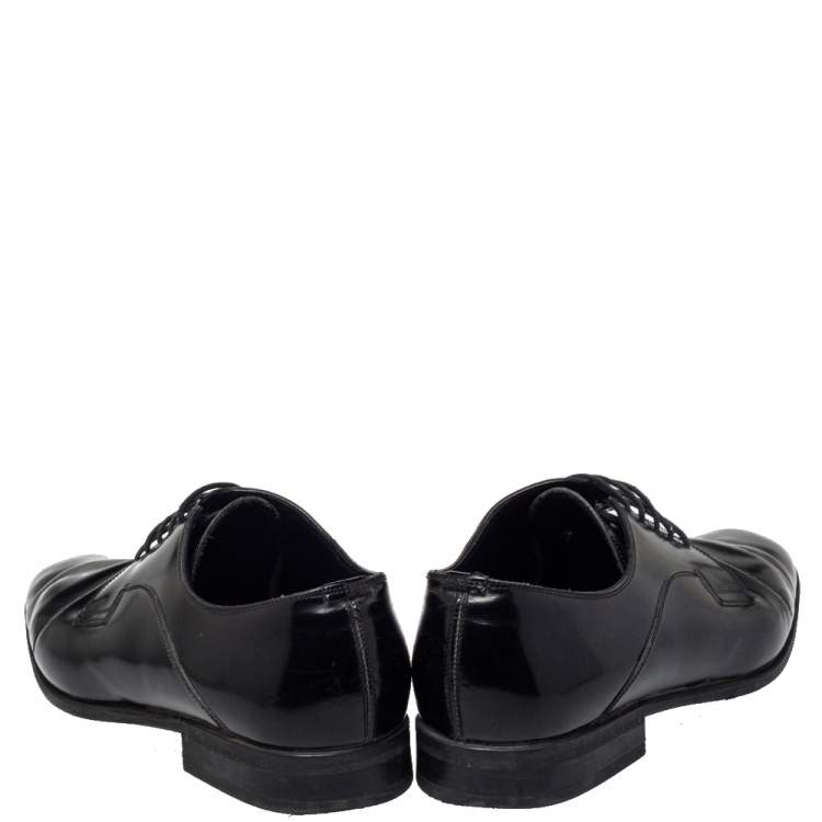 مملوكة مسبقًا Dolce & Gabbana Black Leather  Lace Up Oxford Size 42