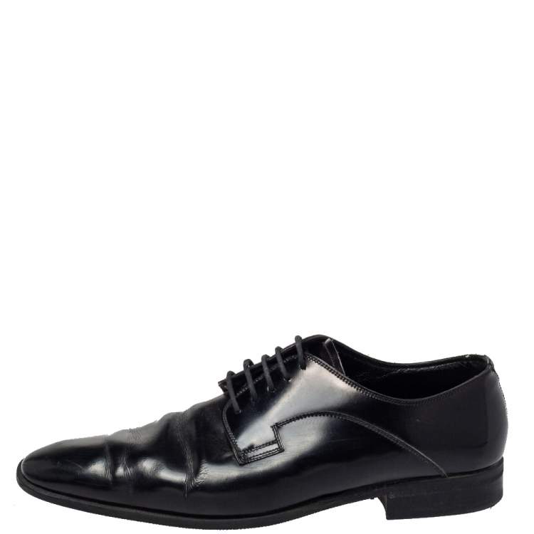 مملوكة مسبقًا Dolce & Gabbana Black Leather  Lace Up Oxford Size 42