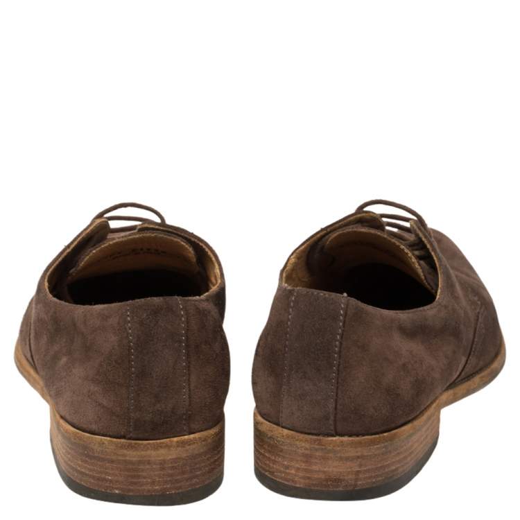 Pre Owned D&G Brown Suede Lace Up Oxfords Size 41