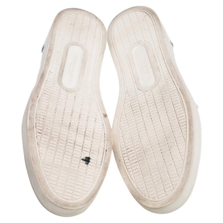مملوك�ة مسبقًا Dolce & Gabbana White Leather London Low Top Sneakers Size 42