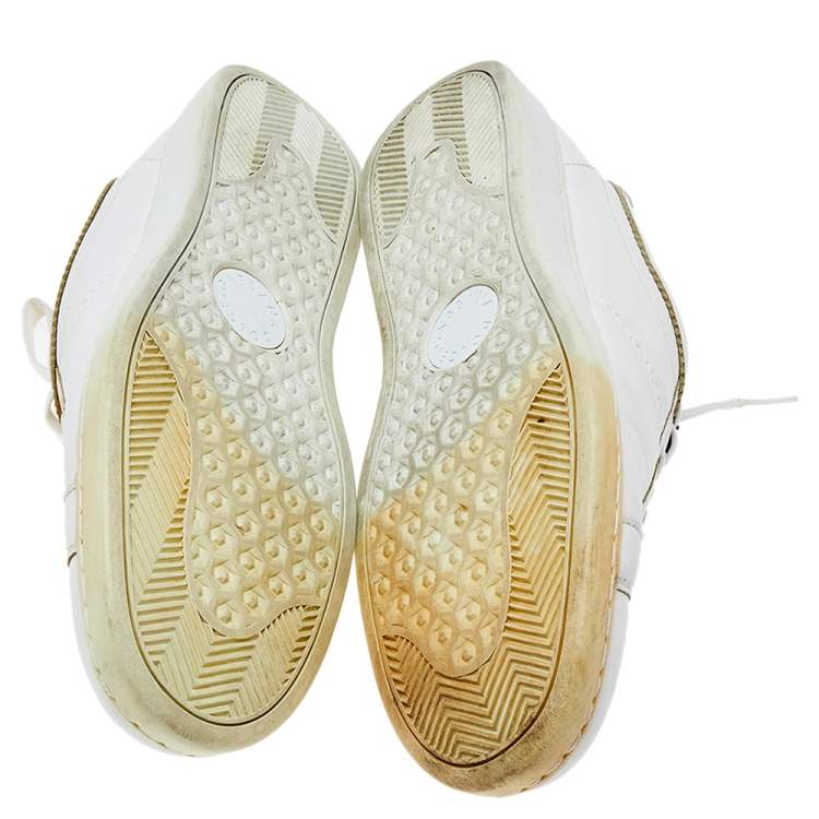 Pre Owned Dolce & Gabbana White Leather Low Top Sneakers Size 43