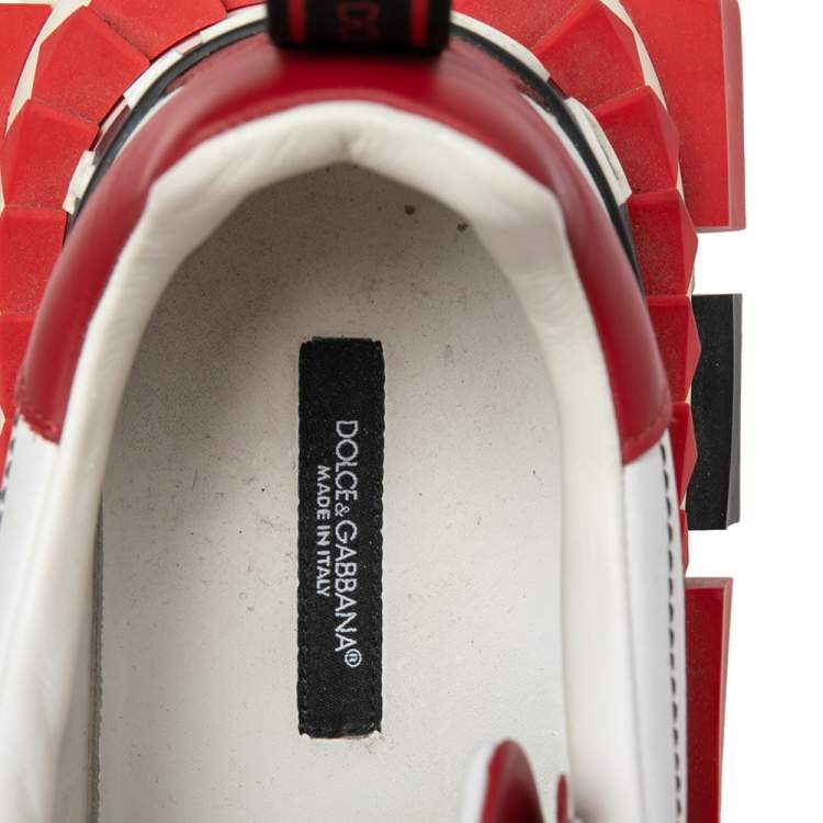 Pre Owned Dolce & Gabbana Multicolored Leather Super King Sneakers Size 42