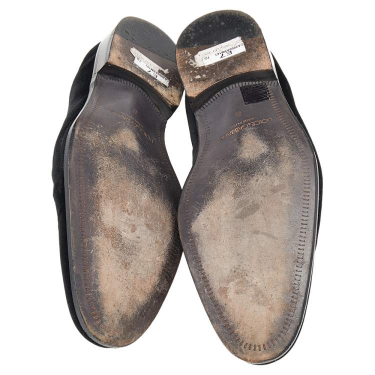 Pre Owned Dolce & Gabbana Black Velvet Derby Size 42