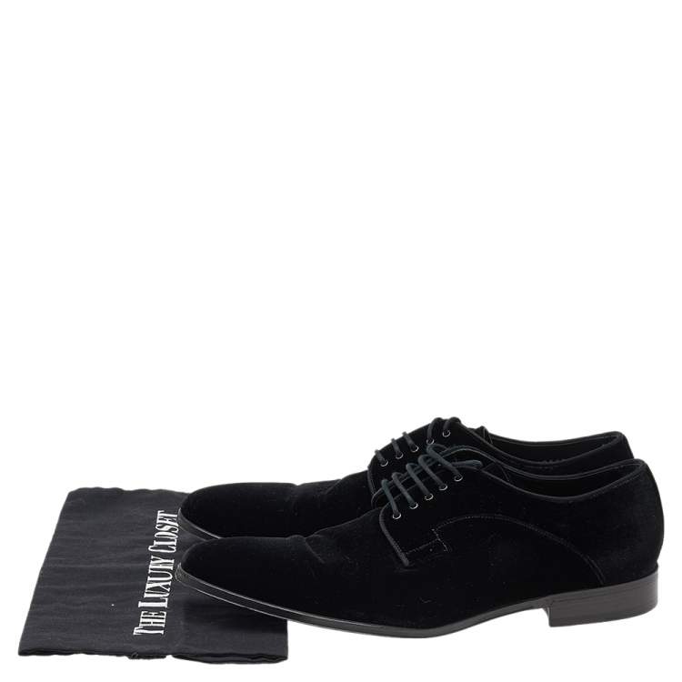 Pre Owned Dolce & Gabbana Black Velvet Derby Size 42