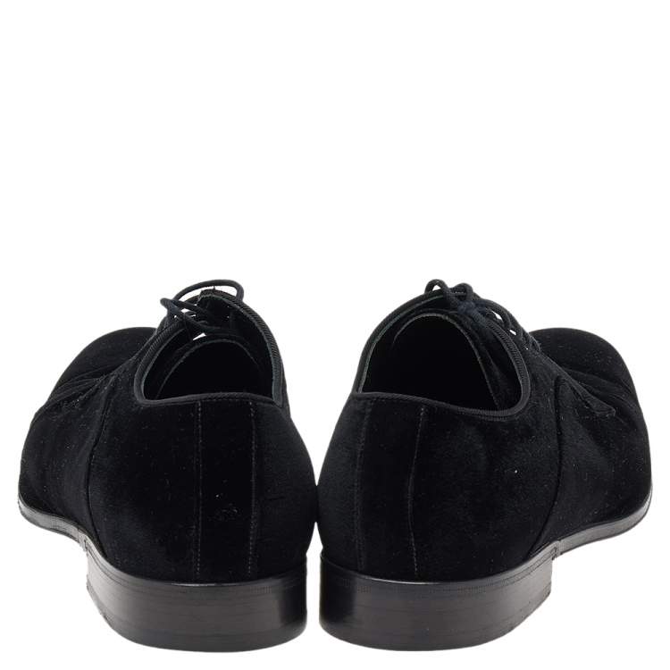 Pre Owned Dolce & Gabbana Black Velvet Derby Size 42