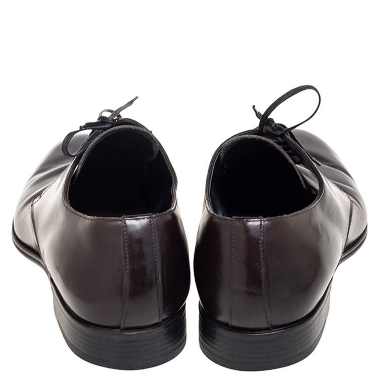 Pre Owned Dolce & Gabbana Dark Brown Leather Derby Size 44