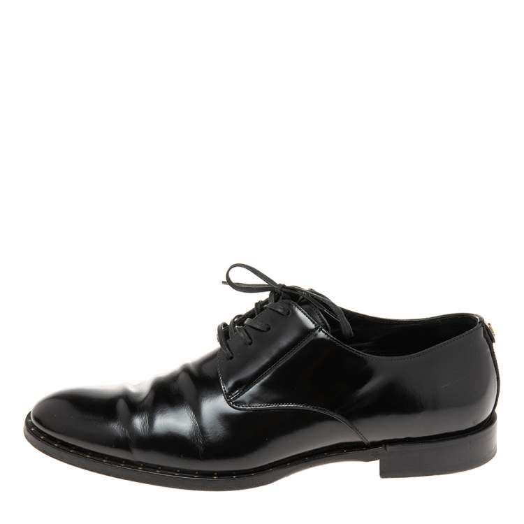 Dolce & Gabbana Black Patent Leather Lace-Up Derby Size 43 Dolce & Gabbana  | TLC