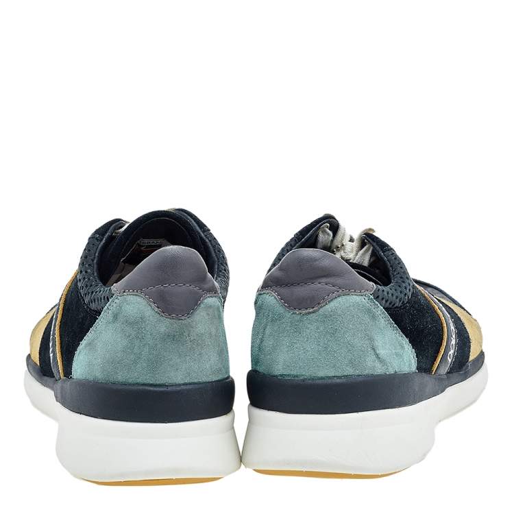 Pre Owned Dolce & Gabbana Multicolor Leather And Suede Low Top Sneakers Size 43.5