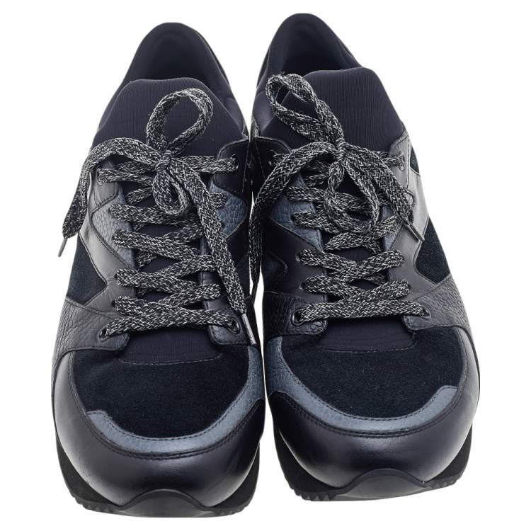 Pre Owned Dolce & Gabbana Black Suede And Leather Speed Run Sneakers Size 42