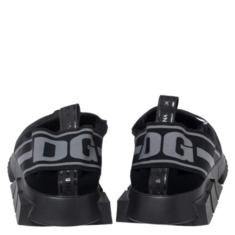 مملوكة مسبقًا Dolce & Gabbana Black Fabric Sorrento Sneakers  Size 44