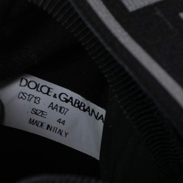 مملوكة مسبقًا Dolce & Gabbana Black Fabric Sorrento Sneakers  Size 44