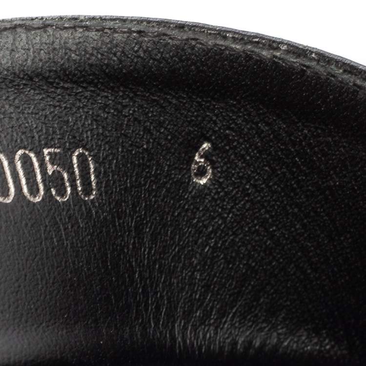 Pre Owned Dolce & Gabbana Black Leather Flats Sandals Size 40 
