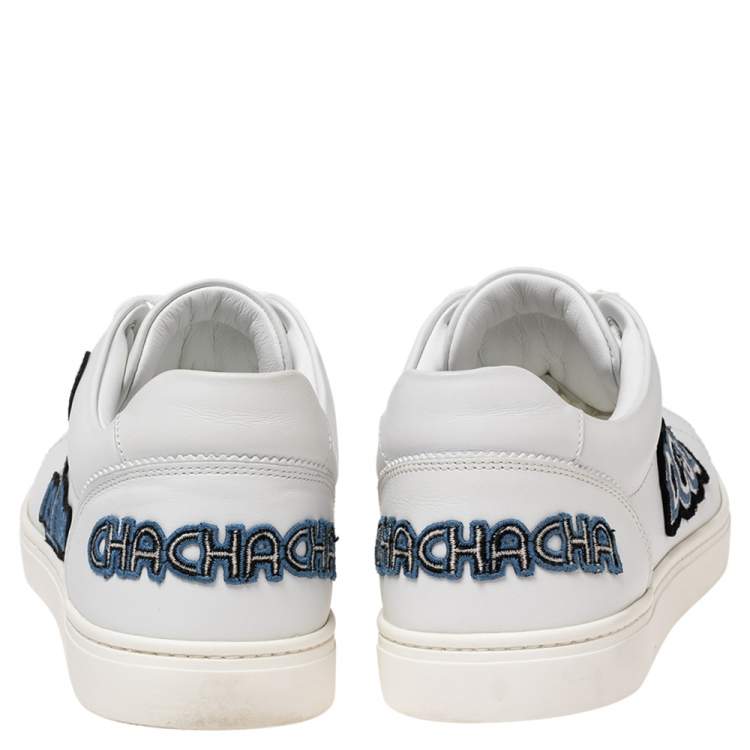 Pre Owned Dolce & Gabbana White Leather Low Top Sneakers Size 43