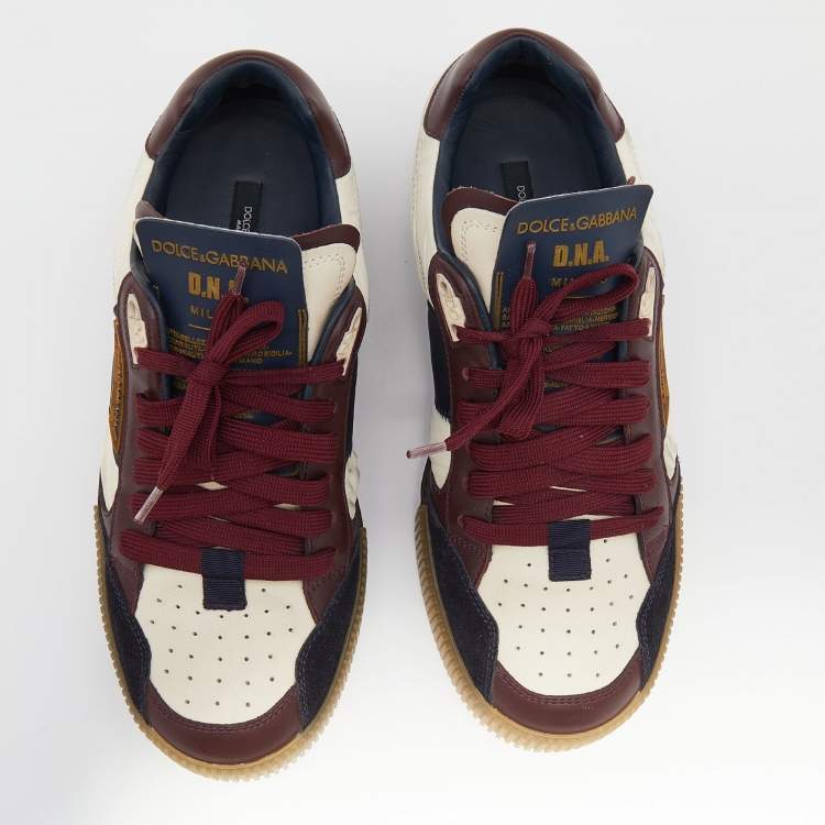 Pre Owned Dolce & Gabbana Multicolor Leather And Nylon New Miami Low Top Sneakers Size 40