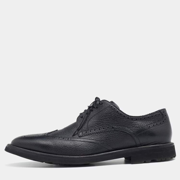 Pre Owned Dolce & Gabbana Black Leather Brogues Derby Size 43
