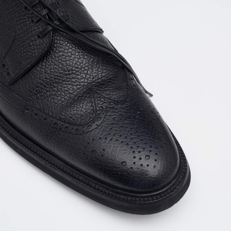 Pre Owned Dolce & Gabbana Black Leather Brogues Derby Size 43