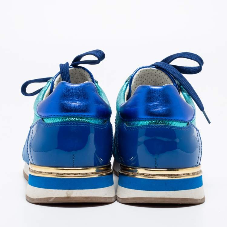 Pre Owned Dolce & Gabbana Multicolor Leather Low Top Sneakers Size 40