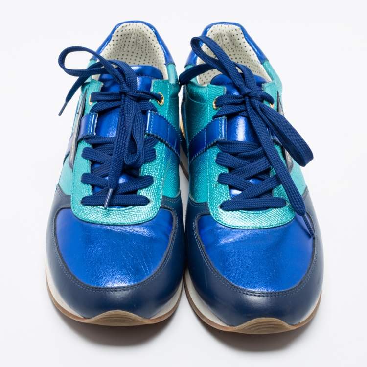 Pre Owned Dolce & Gabbana Multicolor Leather Low Top Sneakers Size 40