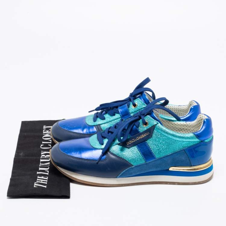 Pre Owned Dolce & Gabbana Multicolor Leather Low Top Sneakers Size 40