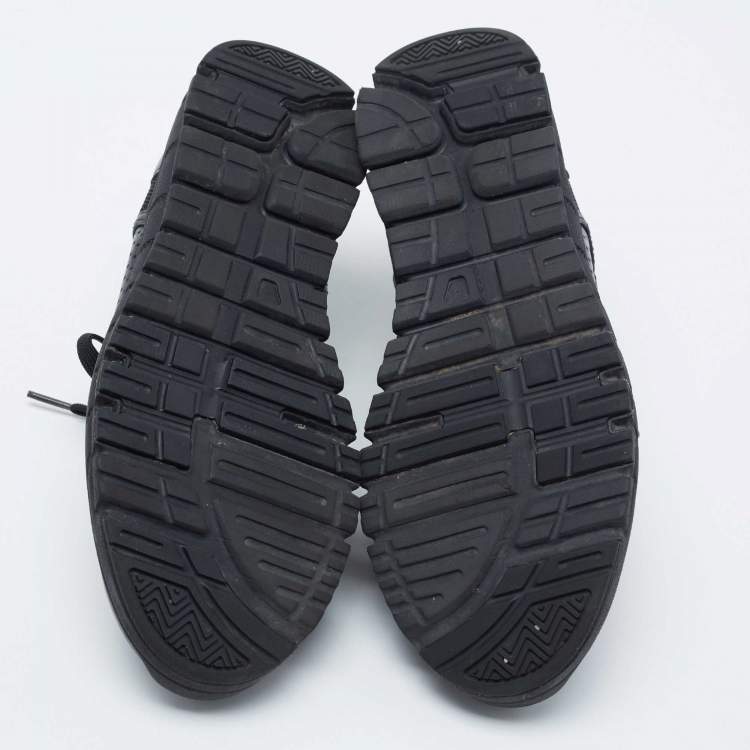 Pre Owned Dolce & Gabbana Black Leather Low Top Sneakers Size 42