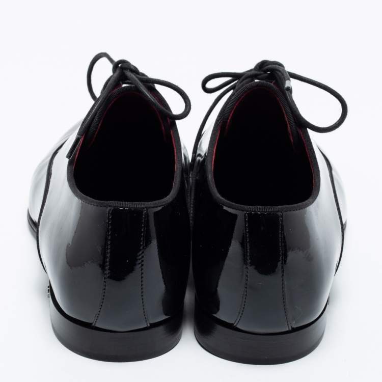 Pre Owned Dolce & Gabbana Black Patent Leather Derby Size 42 