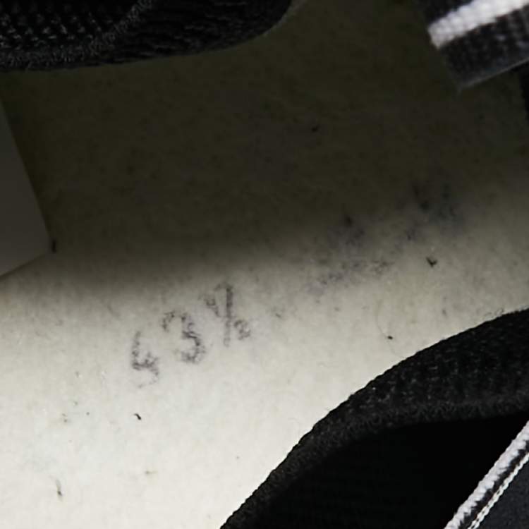 Pre Owned Dolce & Gabbana Black/White Knit Fabric Sorrento Sneakers Size 43.5