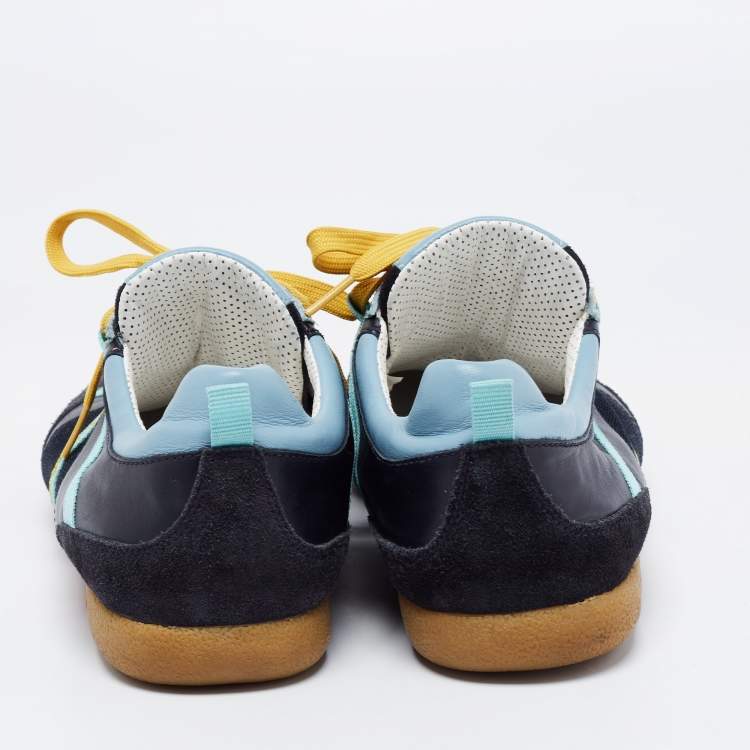 Pre Owned Dolce & Gabbana Multicolor Leather, Suede and Mesh Low-Top Sneakers Size 44