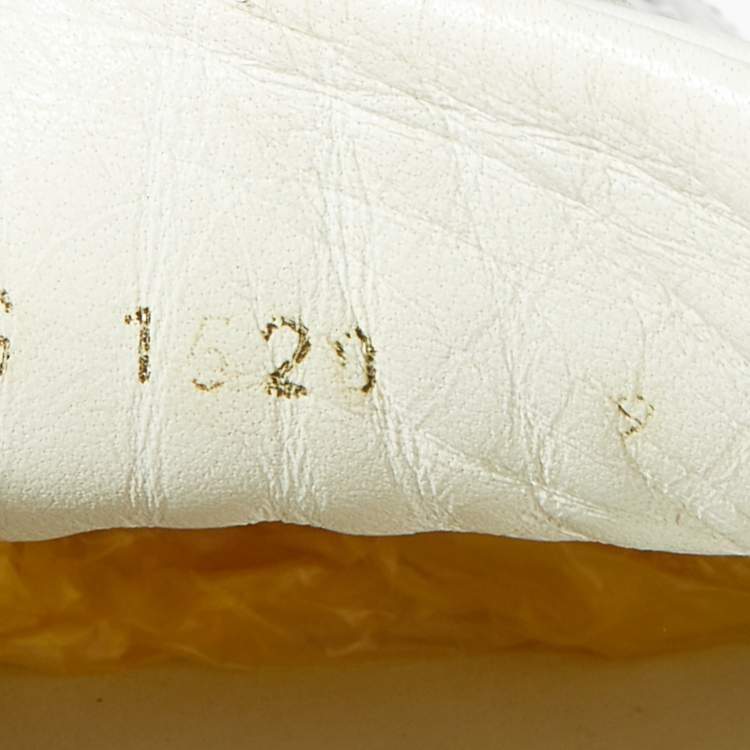 Pre Owned Dolce & Gabbana White/Silver Logo Printed Leather Low Top Sneakers Size 43
