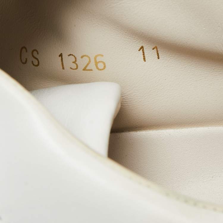 Pre Owned Dolce & Gabbana White Leather Low Top Sneakers Size 45