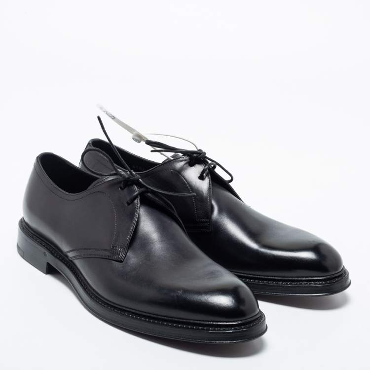مملوكة مسبقًا Dolce & Gabbana Black Leather Lace Up Derby Size 43