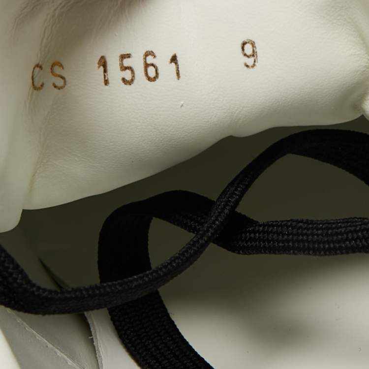 مملوكة مسبقًا Dolce & Gabbana White Leather Amore Est Vitae Print Low Top Sneakers Size 43