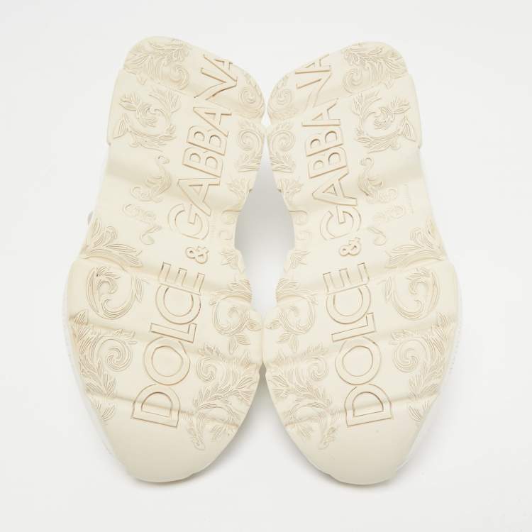 Pre Owned Dolce & Gabbana Multicolor Knit Fabric, Suede and Leather Daymaster Sneakers Size 45  