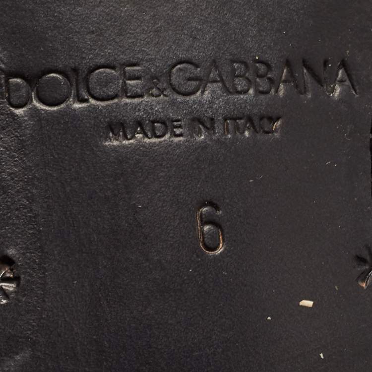 Pre Owned Dolce & Gabbana Black Patent Leather Lace Up Derby Size 40